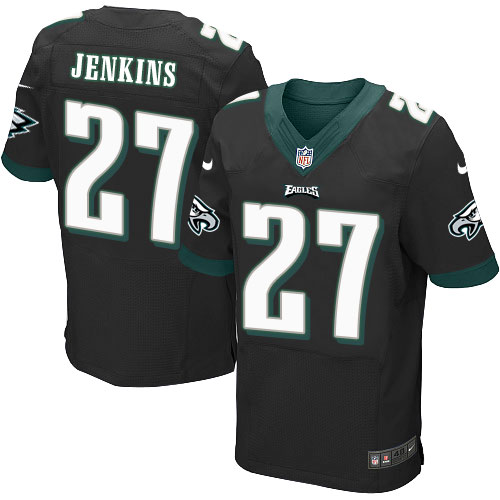 Men's Elite Malcolm Jenkins Nike Jersey Black Alternate - #27 NFL Philadelphia Eagles